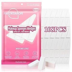 108 Pcs New Makeup Sponges Wedges For Face Foundation, Latex-Free Triangle
